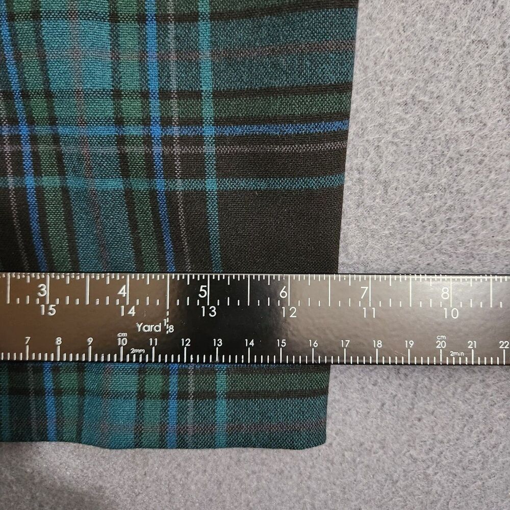 LOFT Outlet Pants Women 12 Green Tartan Plaid Mid Rise Skinny Ankle - Picture 10 of 12